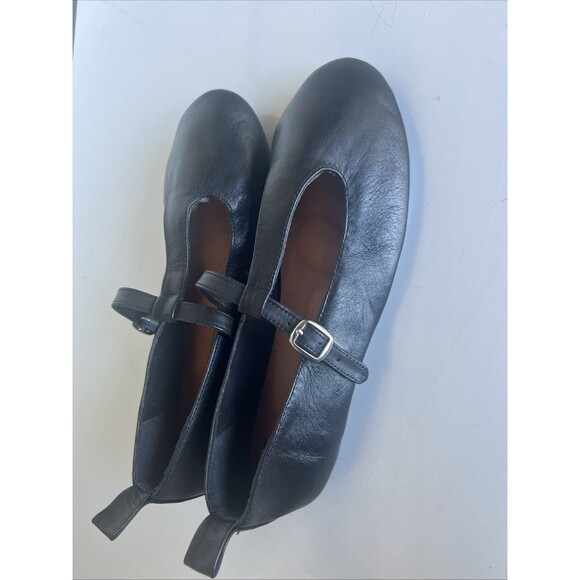 Ulanka Tuli T Strap Mary Jane Black Leather Made In Spain Ballet Flats US 9 - Picture 4 of 9
